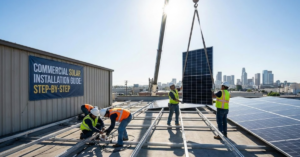 how to install commercial solar panel
