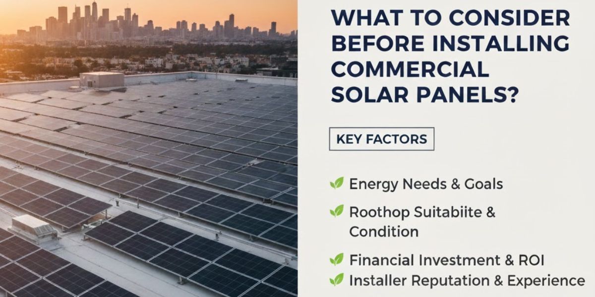 What To Consider Before Installing Commercial Solar Panels?